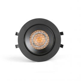 Iluminat pentru baie - Spot LED incastrat directionabil IP44 KIVI negru 7W 2700K