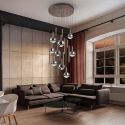 Lustra cu 18 pendule LED suspendate Sapore