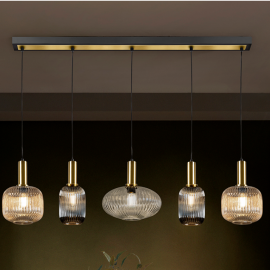 Pendule, Lustre suspendate - Lustra cu 5 pendule design modern Norma