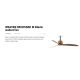 Lustre cu ventilator - Ventilator incastrat tavan cu telecomanda WEAVER M Black/walnut