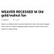 Lustre cu ventilator - Ventilator incastrat tavan cu telecomanda WEAVER M gold/walnut