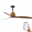 Ventilator aplicat tavan smart sistem TUYA si telecomanda WEAVER M Black/walnut