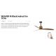 Lustre cu ventilator - Ventilator aplicat tavan smart sistem TUYA si telecomanda WEAVER M Black/walnut