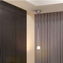 Lustra/ Pendul design modern Komet auriu/ cafeniu