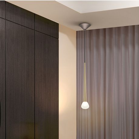 Pendule, Lustre suspendate - Lustra/ Pendul design modern Komet auriu/ cafeniu