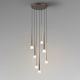 Pendule, Lustre suspendate - Lustra cu 7 pendule design modern Komet auriu/ cafeniu