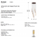 Pendule, Lustre suspendate - Lustra cu 7 pendule design modern Komet auriu/ cafeniu