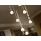 Pendule, Lustre suspendate - Lustra cu 7 pendule design modern Komet auriu/ cafeniu