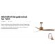Lustre cu ventilator - Ventilator aplicat tavan smart sistem TUYA si telecomanda WEAVER M gold/walnut