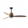 Lustra LED cu Ventilator aplicat tavan cu telecomanda WEAVER M Black/walnut