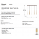Pendule, Lustre suspendate - Lustra cu 5 pendule design modern Komet auriu/ cafeniu