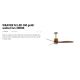 Lustre cu ventilator - Lustra LED cu Ventilator aplicat tavan cu telecomanda WEAVER M Old gold/walnut