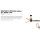 Lustre cu ventilator - Lustra LED cu Ventilator smart sistem TUYA si telecomanda WEAVER M Black/walnut