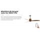 Lustre cu ventilator - Lustra LED cu Ventilator smart sistem TUYA si telecomanda WEAVER M Old gold/walnut