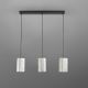 Pendule, Lustre suspendate - Lustra cu 3 pendule metal negru, sidef alb Nakar