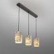 Pendule, Lustre suspendate - Lustra cu 3 pendule metal negru, sidef alb Nakar