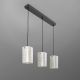 Pendule, Lustre suspendate - Lustra cu 3 pendule metal negru, sidef alb Nakar