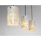 Pendule, Lustre suspendate - Lustra cu 3 pendule metal negru, sidef alb Nakar