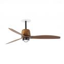 Lustra LED cu Ventilator incastrat tavan cu telecomanda WEAVER M Black/walnut