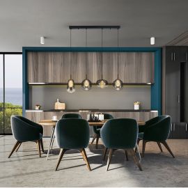 Pendule, Lustre suspendate - Lustra moderna cu 4 pendule suspendate Ecos