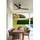 Lustre cu ventilator - Ventilator tavan de exterior cu telecomanda IP44 MARINE M maro