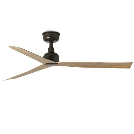 Lustre cu ventilator - Ventilator tavan de exterior cu telecomanda IP44 MARINE M maro/stejar
