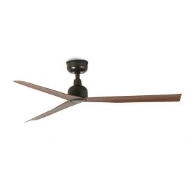 Lustre cu ventilator - Ventilator tavan de exterior cu telecomanda IP44 MARINE M maro/nuc