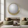 Oglinda de perete rotunda cu rama aurie Alan 87cm