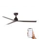 Lustre cu ventilator - Ventilator tavan de exterior smart sistem TUYA si telecomanda IP44 MARINE M maro