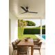 Lustre cu ventilator - Ventilator tavan de exterior smart sistem TUYA si telecomanda IP44 MARINE M maro