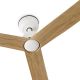 Lustre cu ventilator - Ventilator tavan de exterior smart sistem TUYA si telecomanda IP44 MARINE M alb/stejar