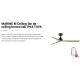 Lustre cu ventilator - Ventilator tavan de exterior smart sistem TUYA si telecomanda IP44 MARINE M maro/stejar