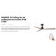 Lustre cu ventilator - Ventilator tavan de exterior smart sistem TUYA si telecomanda IP44 MARINE M maro/nuc