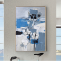 Tablou de perete pictura acrilica Paisaje azul 83x123cm