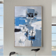 Tablou de perete pictura acrilica Paisaje azul 83x123cm