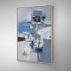 Tablouri - Tablou de perete pictura acrilica Paisaje azul 83x123cm