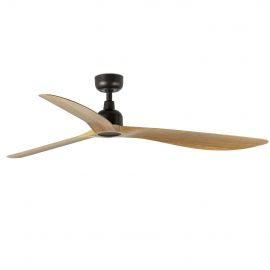 Lustre cu ventilator - Ventilator tavan de exterior cu telecomanda IP44 OUTWOOD L maro/stejar