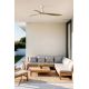 Lustre cu ventilator - Ventilator tavan de exterior cu telecomanda IP44 OUTWOOD L alb/stejar