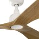 Lustre cu ventilator - Ventilator tavan de exterior cu telecomanda IP44 OUTWOOD L alb/stejar