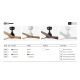Lustre cu ventilator - Ventilator tavan de exterior cu telecomanda IP44 OUTWOOD L alb/stejar