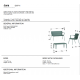 Mobilier terasa - Set mobilier de exterior din 4 piese Jara verde