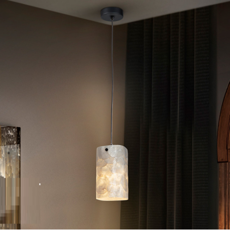 Pendule, Lustre suspendate - Pendul metal negru, sidef alb Nakar