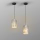 Pendule, Lustre suspendate - Pendul metal negru, sidef alb Nakar