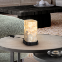 Veioza, Lampa metal negru, sidef alb Nakar
