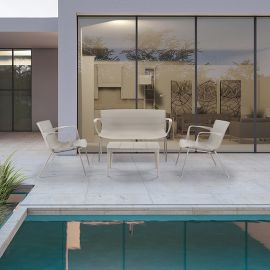 Mobilier terasa - Set mobilier de exterior din 4 piese Jara gri