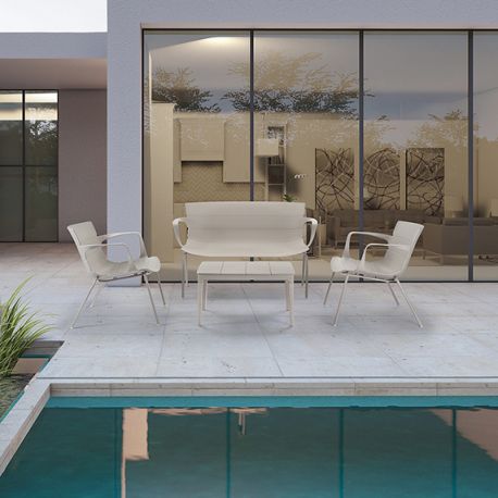 Mobilier terasa - Set mobilier de exterior din 4 piese Jara gri