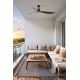 Lustre cu ventilator - Ventilator tavan de exterior cu telecomanda IP44 OUTWOOD L maro/nuc