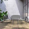 Set mobilier de exterior din 4 piese Saori gri inchis
