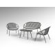 Mobilier terasa - Set mobilier de exterior din 4 piese Saori gri inchis