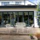 Mobilier terasa - Set mobilier de exterior din 4 piese Saori gri deschis